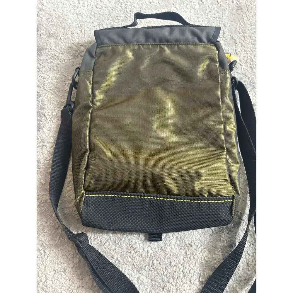 Vintage Timberland Gray Black Nylon Messenger Crossbody